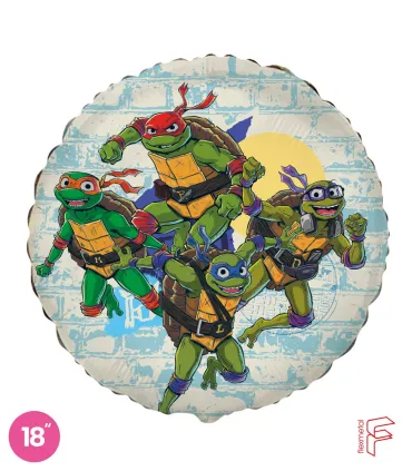 Mylar Ninja Turtles Round 18" 1pc