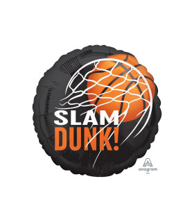 Mylar Slam Dunk Basketball Round 18" 1pc