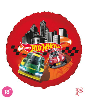 Mylar Hot Wheels Round 18" 1pc