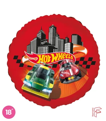 Mylar Hot Wheels Round 18" 1pc