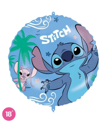 Mylar Stitch & Angel Weight Round Ribbon 18" 1pc