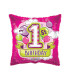 Mylar 1st Birthday Girl Square 18" 1pc