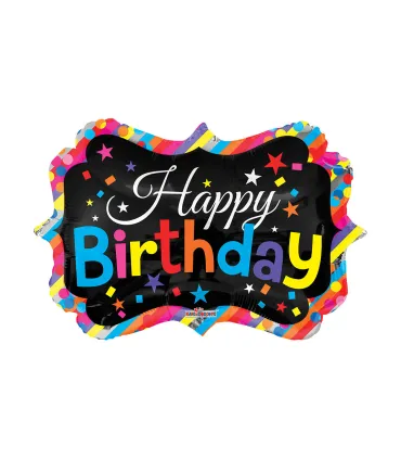 Mylar Happy Birthday SuperShape Stars w28" 1pc