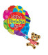 Mylar Happy Birthday to You SuperShape Teddy Bear h36" 1pc