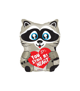 Mylar You Stole My Heart Raccoon h18" 1pc