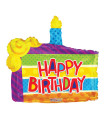 Mylar Happy Birthday SuperShape Cake Slice w36" 1pc