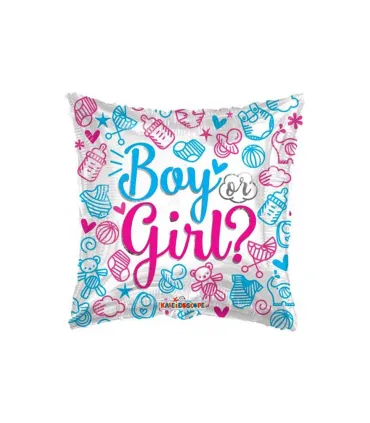 Mylar Boy or Girl Square 18" 1pc