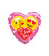 Mylar I Love You Emoticons Heart 18" 1pc