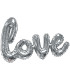 Mylar Love Silver Cursive Writing h84" 1pc