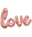 Mylar Love Rosa Gold Lettering Cursive h84" 1pc