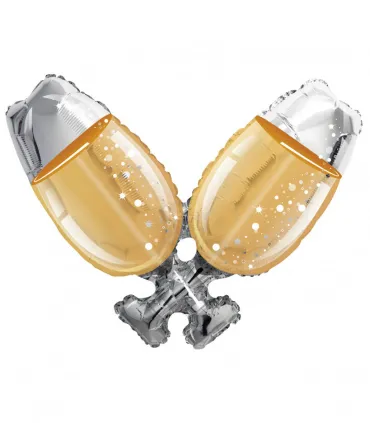 Mylar SuperShape Champagne Glasses 36" 1pc