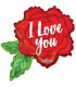 Mylar I Love You Pink SuperShape w36" 1pc