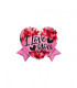 Mylar I Love You Heart with Bow MiniShape w14" pack 5pcs