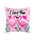 Mylar I Love You Square Flamingo 18" 1pc