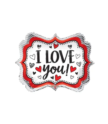 Mylar I Love You Marquee MiniShape w14" pack 5pcs