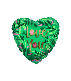Mylar Love You Forest Heart 18" 1pc