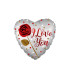 Mylar Love with Rose and Polka Dots Heart 18" 1pc