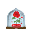 Mylar True Love Glass Bell h18" 1pc