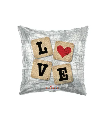 Mylar Love Ologr. Square Scarab 18" 1pc