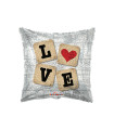 Mylar Love Ologr. Square Scarab 18" 1pc