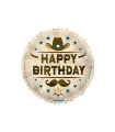 Mylar Happy Birthday Cowboy Round 18" 1pc