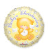 Mylar Baby's Christening Bear Round 18" 1pc