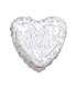 Mylar Best Wishes White and Silver Heart 18" 1pc