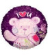 Mylar I Love You with Round Bear 18" 1pc