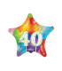 Mylar 40 Birthday Candles Multicolor Star 18" 1pc