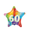 Mylar 60 Birthday Candles Multicolor Star 18" 1pc
