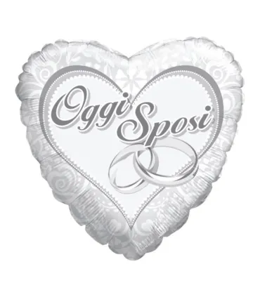 Mylar Oggi Sposi Cuore SuperShape 36" 1pc