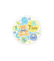 Mylar E' Nato Celeste Round MiniShape 9" pack. 5pcs