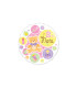 Mylar Nata Rosa Tondo MiniShape 9" pack. 5pcs