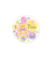Mylar Nata Rosa Tondo MiniShape 9" pack. 5pcs