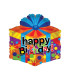Mylar Happy Birthday Gift Pack w18" 1pc