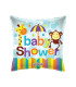 Mylar Baby Shower Jungle Square 18" 1pc