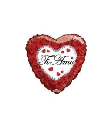 Mylar Ti Amo Heart MiniShape 9" pack 5pcs