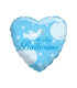 Mylar My Baptism Heavenly Heart 18" 1pc