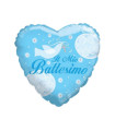 Mylar My Baptism Heavenly Heart 18" 1pc