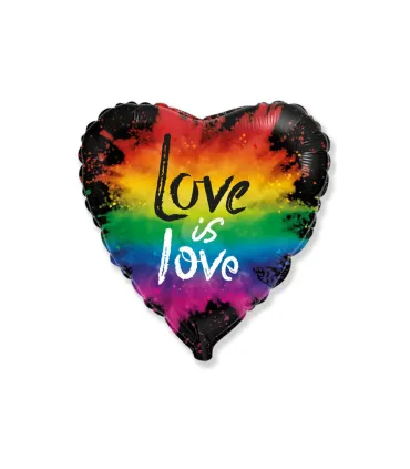 Mylar Love Is Love Heart 18" 1pc