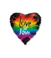 Mylar Love Is Love Heart 18" 1pc