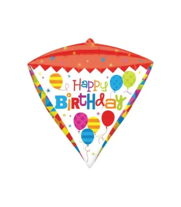 Mylar Happy Birthday Geometric h16" 1pc
