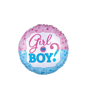 Mylar Girl or Boy Round 18" 1pc