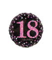 Mylar Happy Birthday 18 Pink Celebration Round 18" 1pc