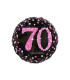 Mylar Happy Birthday 70 Pink Celebration Round 18" 1pc