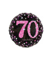 Mylar Happy Birthday 70 Pink Celebration Round 18" 1pc