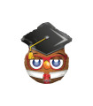 Mylar Graduation Brown Owl with Black Touch h18" 1pc