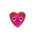 Mylar Holographic Heart Face Red MiniShape 9" pack 5pcs