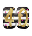 Mylar 40 Pink & Gold Supershape w25" 1pc