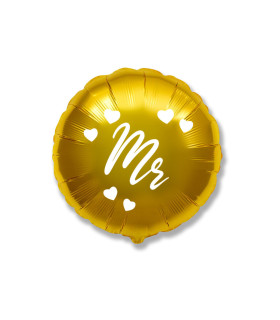 Mylar Mr Gold Round 18" 1pc